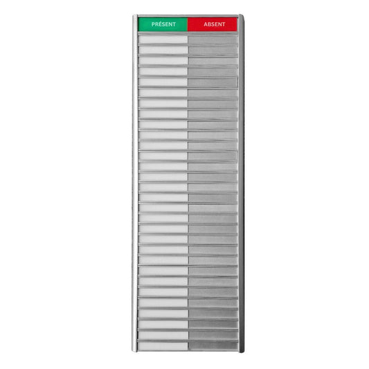 Tableau de présence et d’absence  business - 30 personnes ‘Présent-Absent’ - en aluminium