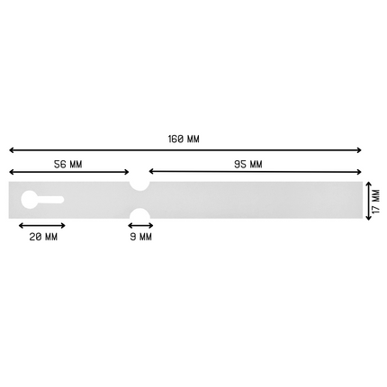 Étiquettes à boucle blanches - 160 x 17 mm - pour imprimante transfert thermique - 4000 étiquettes sur rouleau