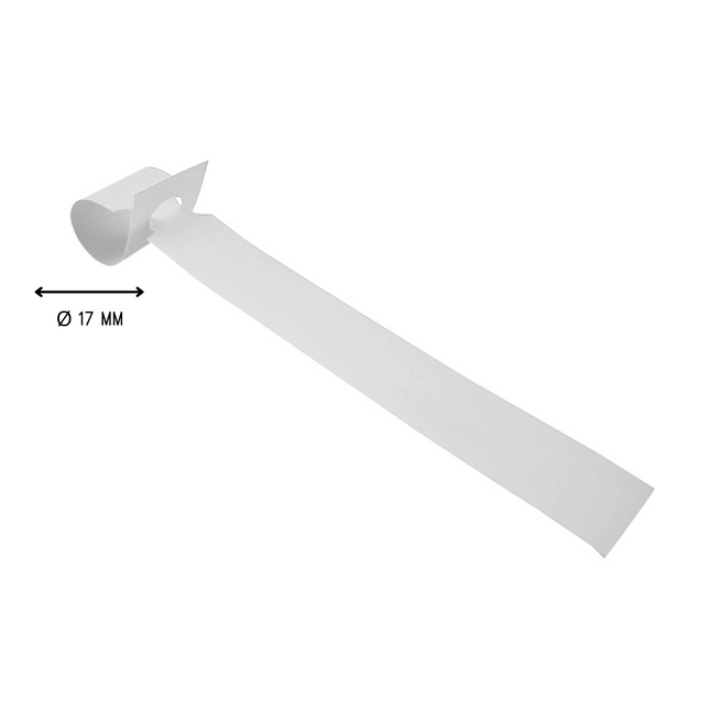 Étiquettes à boucle blanches - 160 x 17 mm - pour imprimante transfert thermique - 4000 étiquettes sur rouleau