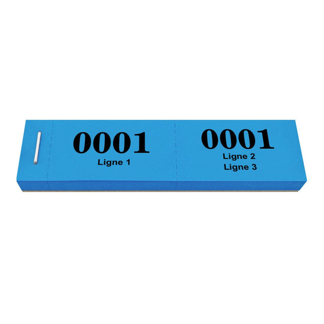 Bloc vendeur Varel avec propre texte - carnet de 2000 tickets