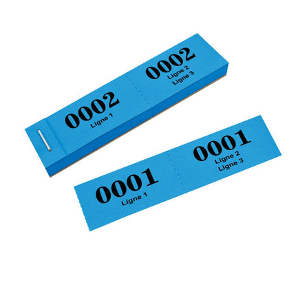 Bloc vendeur Varel avec propre texte - carnet de 2000 tickets