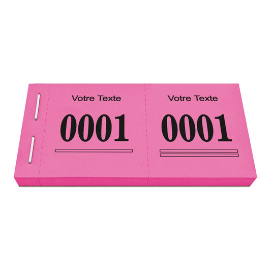 Bloc vendeur tombola Safe - avec propre texte - 1000 tickets