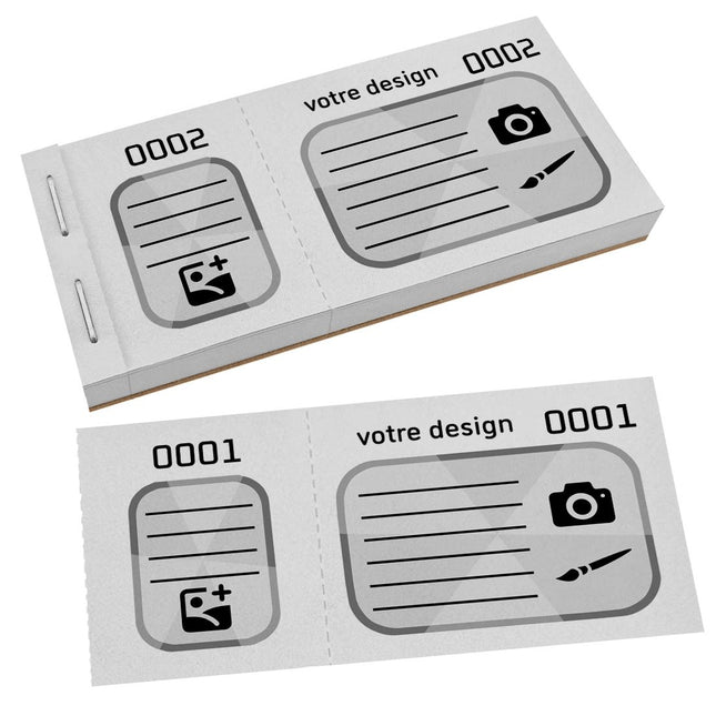 Bloc vendeur XXL avec propre design - 200 tickets