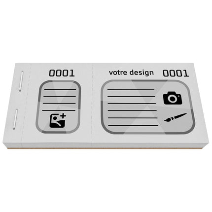 Bloc vendeur XXL avec propre design - 200 tickets