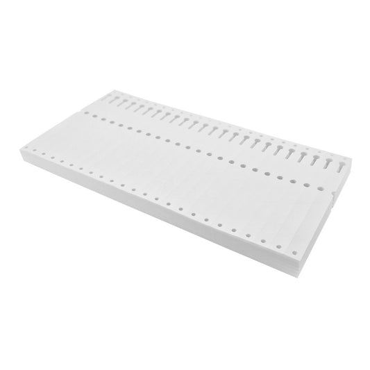 Étiquettes à boucle blanches Tyvek - 160 x 12,7 mm - pour imprimante matricielle - 1000 étiquettes