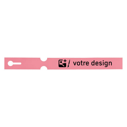 Étiquettes à boucle personnalisées - 250 x 25 mm- 4 voies - 100 étiquettes