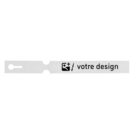 Étiquettes à boucle personnalisées - 250 x 25 mm- 4 voies - 100 étiquettes