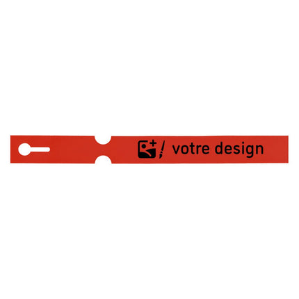 Étiquettes à boucle personnalisées - 250 x 25 mm- 4 voies - 100 étiquettes
