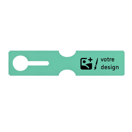 Grandes étiquettes à boucle personnalisées - 273,5 x 59 mm - 100 étiquettes