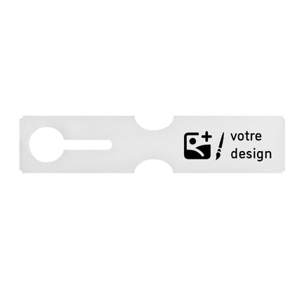 Grandes étiquettes à boucle personnalisées - 273,5 x 59 mm - 100 étiquettes