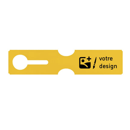 Grandes étiquettes à boucle personnalisées - 273,5 x 59 mm - 100 étiquettes