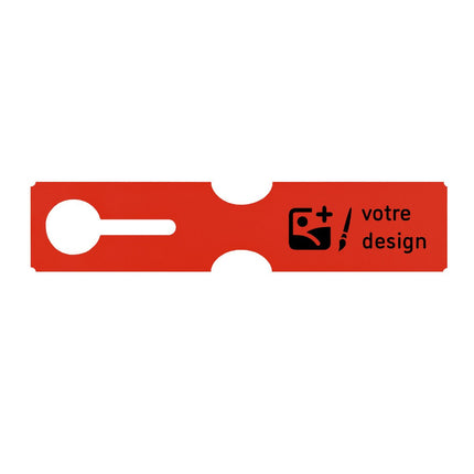 Grandes étiquettes à boucle personnalisées - 273,5 x 59 mm - 100 étiquettes
