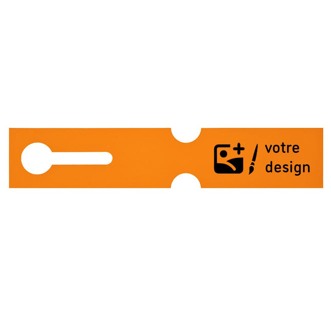 Étiquettes à boucle personnalisées pour bac E2 - 260 x 50 mm - 100 étiquettes