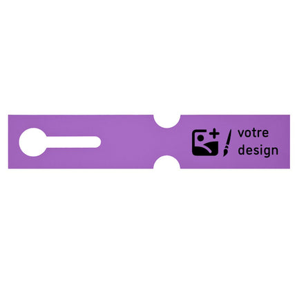 Étiquettes à boucle personnalisées pour bac E2 - 260 x 50 mm - 100 étiquettes