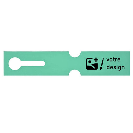 Étiquettes à boucle personnalisées pour bac E2 - 260 x 50 mm - 100 étiquettes