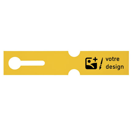 Étiquettes à boucle personnalisées pour bac E2 - 260 x 50 mm - 100 étiquettes