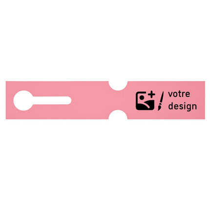 Étiquettes à boucle personnalisées pour bac E2 - 260 x 50 mm - 100 étiquettes