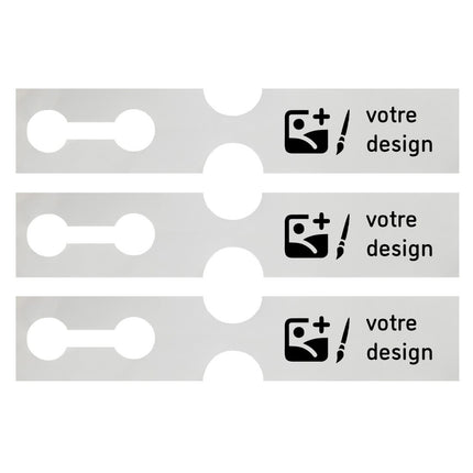 Étiquettes à boucle Giant personnalisées - 381 x 75 mm - 100 étiquettes