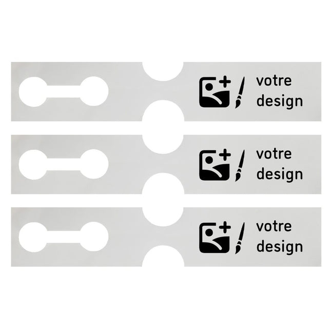 Étiquettes à boucle Giant personnalisées - 381 x 75 mm - 100 étiquettes
