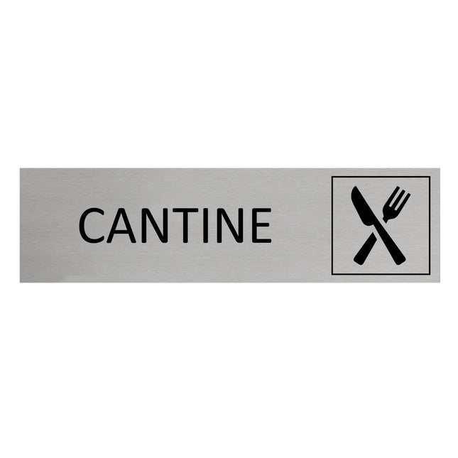 Plaque de porte Cantine -  aluminium - 165 x 45 mm