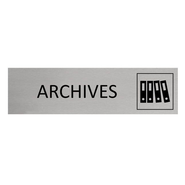 Plaque de porte Archives -  aluminium - 165 x 45 mm