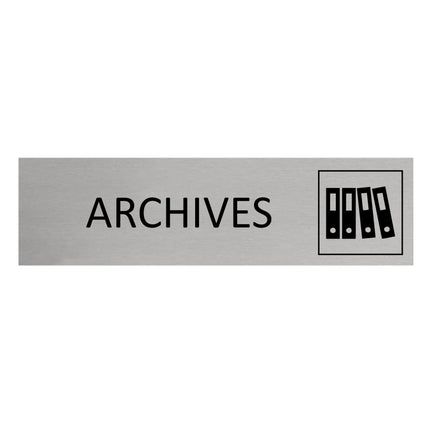 Plaque de porte Archives -  aluminium - 165 x 45 mm