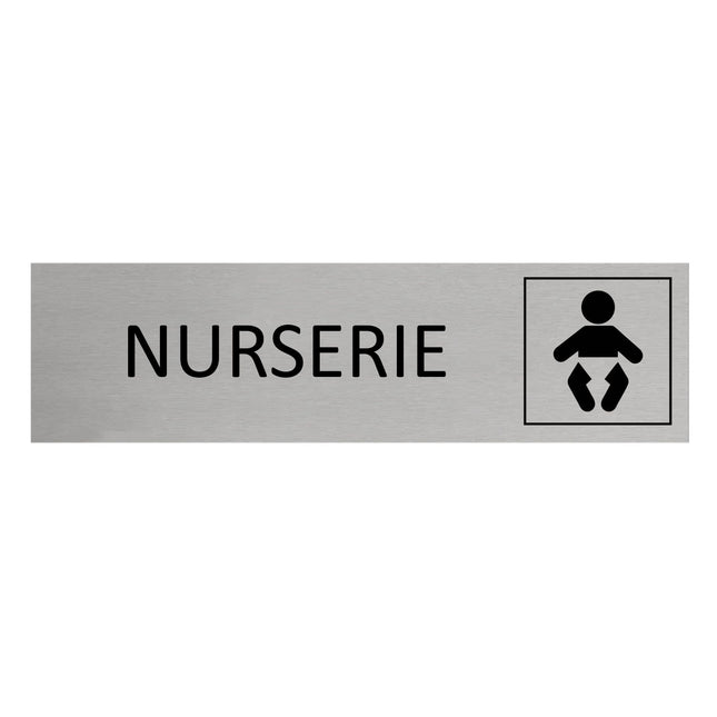 Plaque de porte Nurserie -  aluminium - 165 x 45 mm