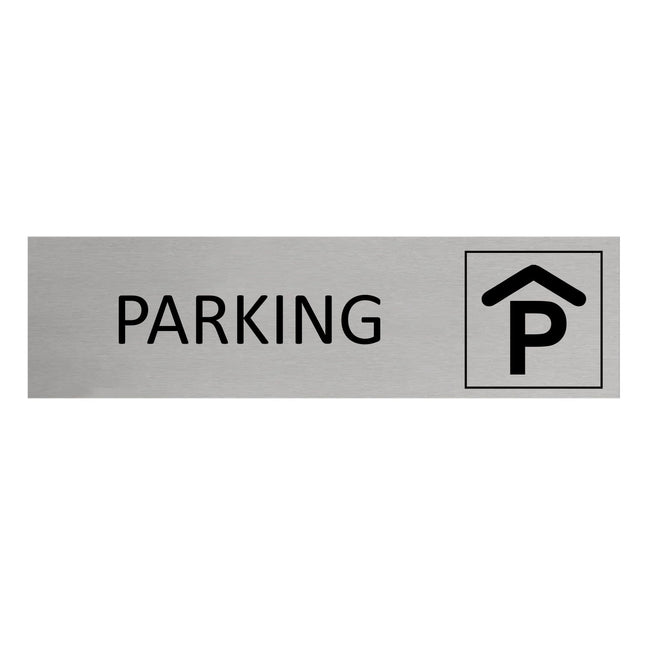Plaque de porte Parking -  aluminium - 165 x 45 mm
