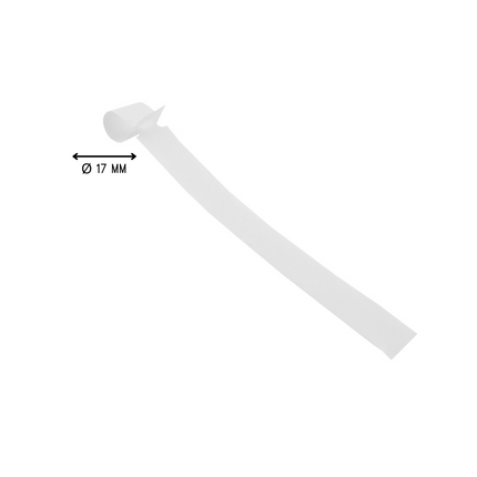 Étiquettes à boucle blanches - 200 x 17 mm - pour imprimante transfert thermique - 3000 étiquettes sur rouleau
