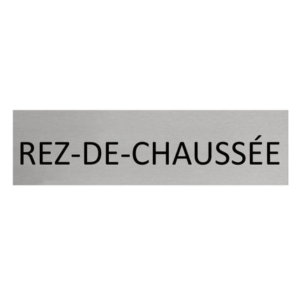 Plaque de porte RDC -  aluminium - 165 x 45 mm