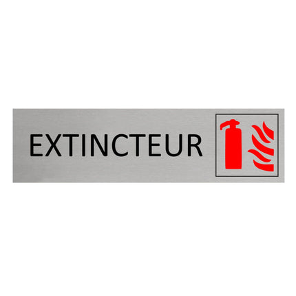 Plaque de porte Extincteur -  aluminium - 165 x 45 mm