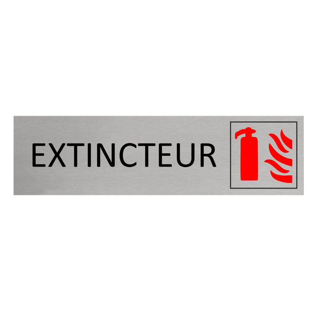Plaque de porte Extincteur -  aluminium - 165 x 45 mm