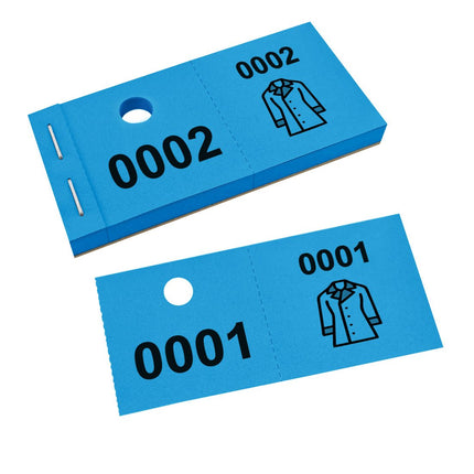 Carnet de tickets vestiaire avec trou avec symbole d'un manteau - 1000 tickets