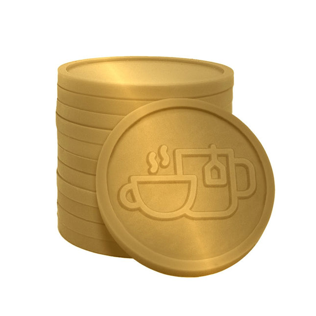 Jetons pour buvette tasse de café et thé en relief - Ø29 mm - 250 pièces