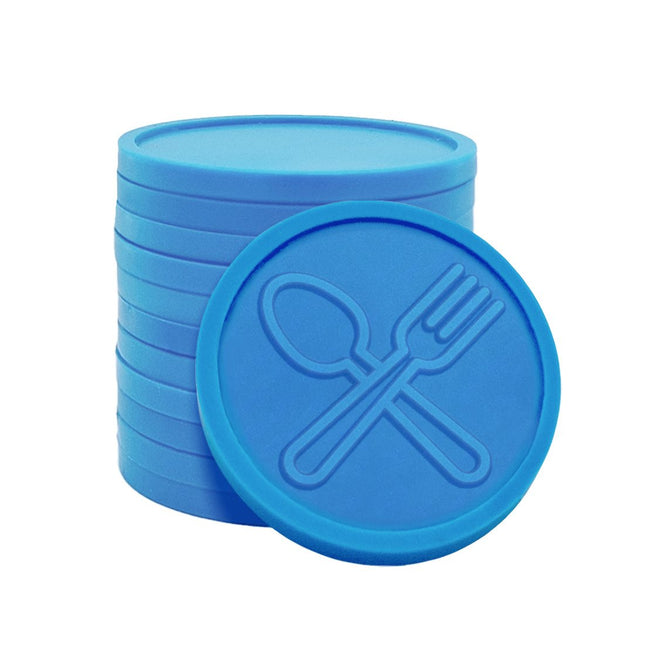 Jetons pour buvette couverts en relief - Ø29 mm - 250 pièces