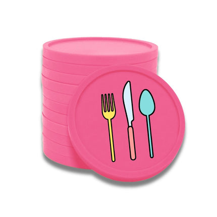 Jetons pour buvette couverts Ø29 mm - 100 pièces