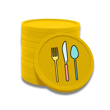 Jetons pour buvette couverts Ø29 mm - 100 pièces