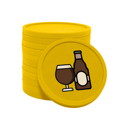 Jetons pour buvette bière spéciale Ø29 mm - 100 pièces