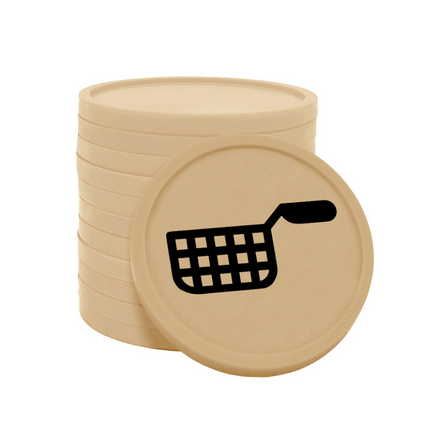 Jetons pour buvette friteuse Ø29 mm - 100 pièces