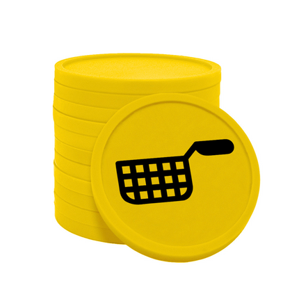 Jetons pour buvette friteuse Ø29 mm - 100 pièces