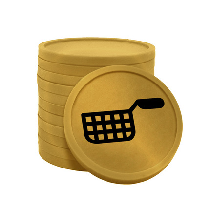 Jetons pour buvette friteuse Ø29 mm - 100 pièces