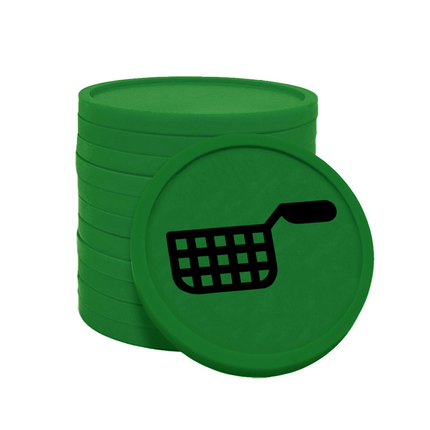 Jetons pour buvette friteuse Ø29 mm - 100 pièces