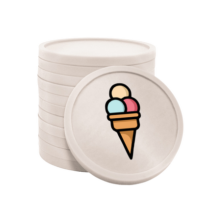 Jetons pour buvette glace Ø29 mm - 100 pièces