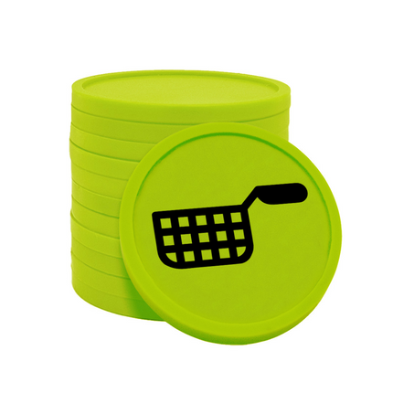 Jetons pour buvette friteuse Ø29 mm - 100 pièces