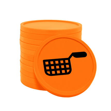 Jetons pour buvette friteuse Ø29 mm - 100 pièces