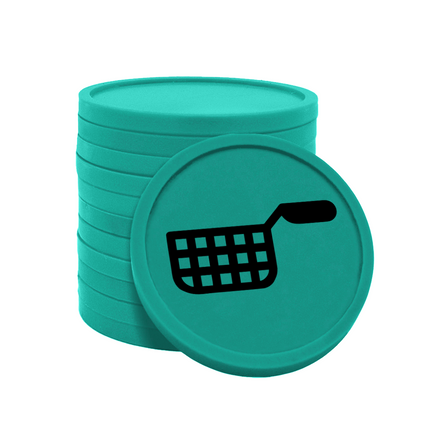 Jetons pour buvette friteuse Ø29 mm - 100 pièces