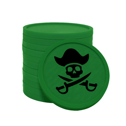 Jetons pour buvette pièce de pirate Ø29 mm - 100 pièces