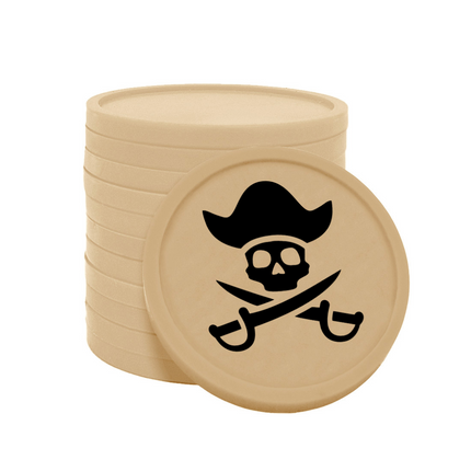 Jetons pour buvette pièce de pirate Ø29 mm - 100 pièces