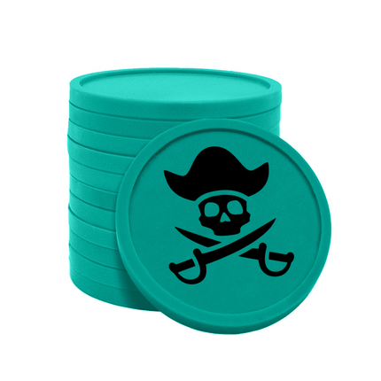 Jetons pour buvette pièce de pirate Ø29 mm - 100 pièces