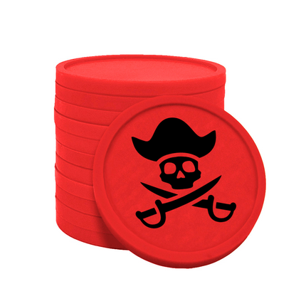 Jetons pour buvette pièce de pirate Ø29 mm - 100 pièces